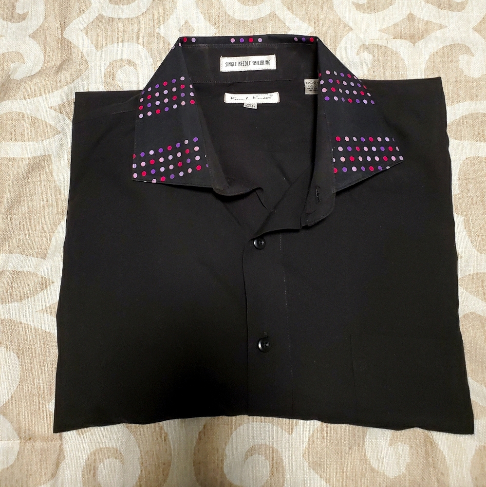 Men black dress shirt